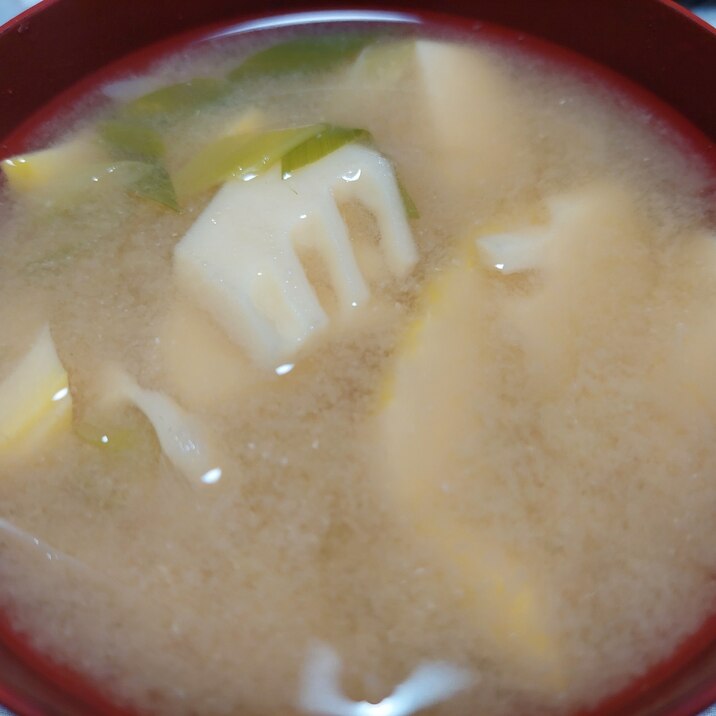 タケノコと長ネギのお味噌汁